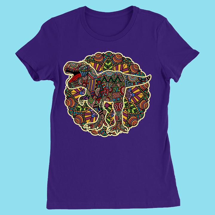Women T-Rex Mandala T-Shirt | Jurassic Studio