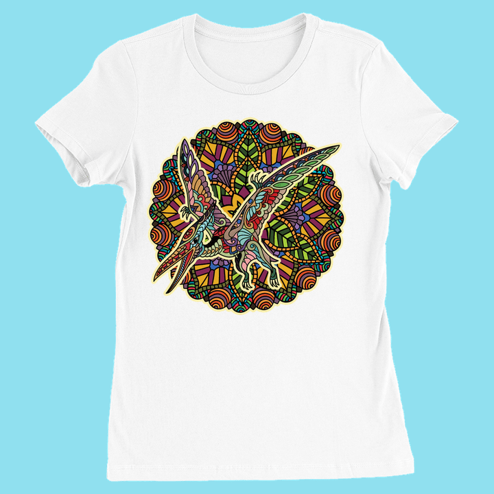 Women Pterodactyl Mandala T-Shirt | Jurassic Studio