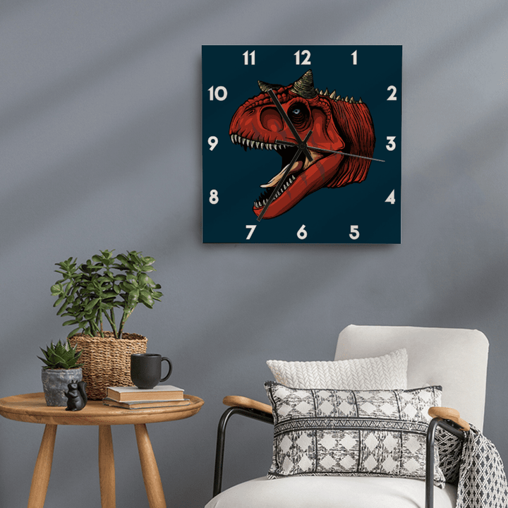 11 Inch Carnotaurus Wall Art Clock | Jurassic Studio