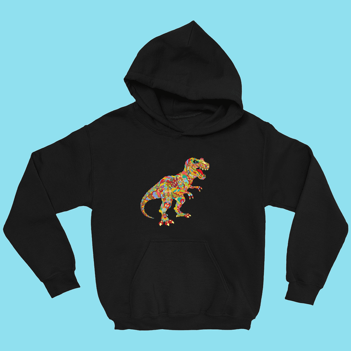 Kids T-Rex Zentangle Hoodie | Jurassic Studio