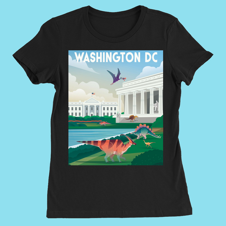 Women Washington DC T-Shirt | Jurassic Studio