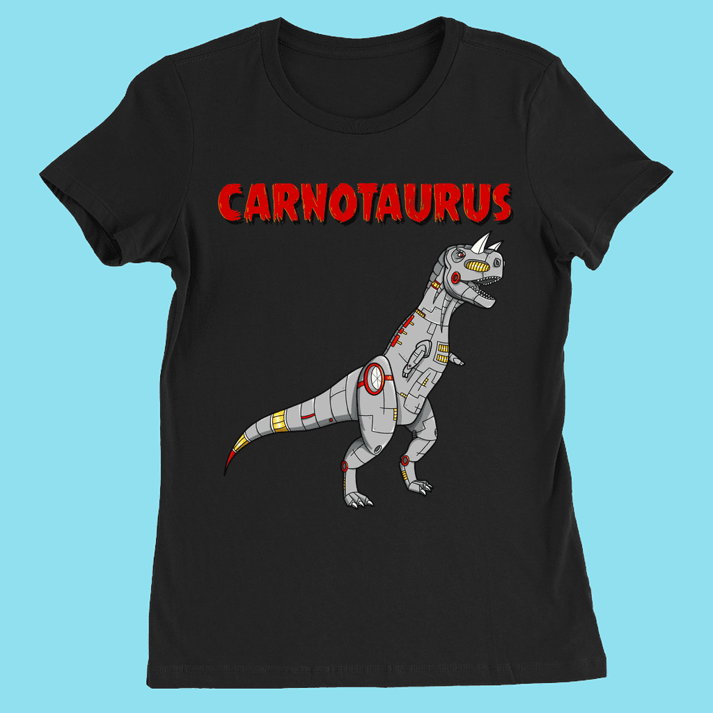 Women Robot Carnotaurus T-Shirt | Jurassic Studio