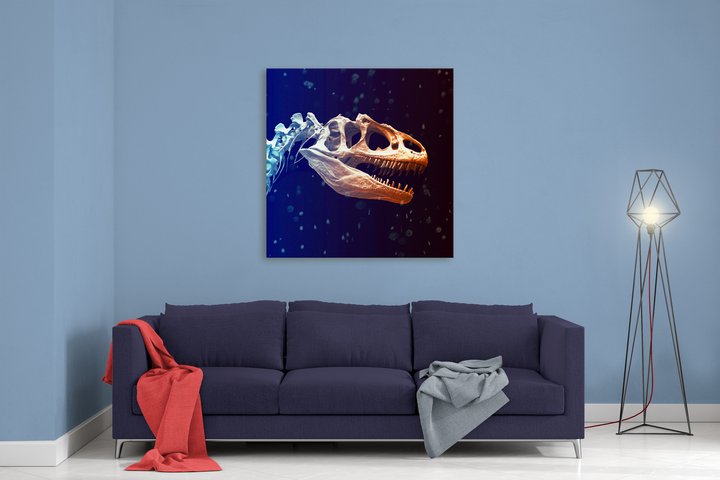 Allosaurus Skeleton Canvas Wrap | Jurassic Studio