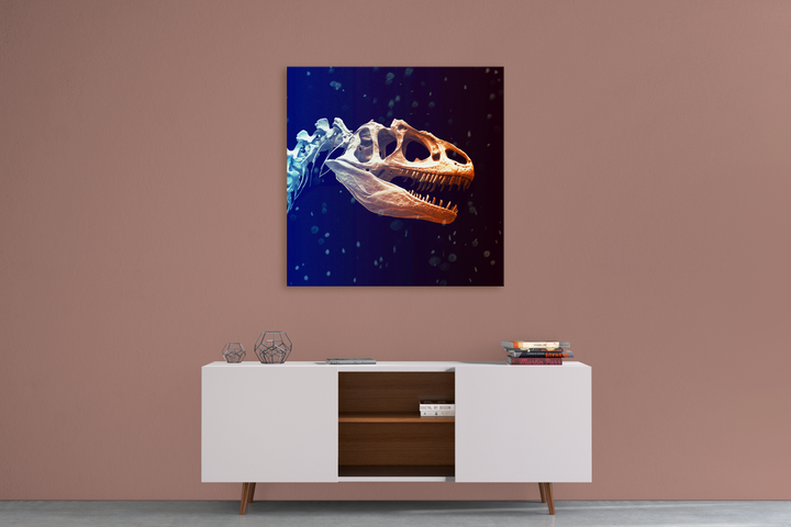 Allosaurus Skeleton Canvas Wrap | Jurassic Studio