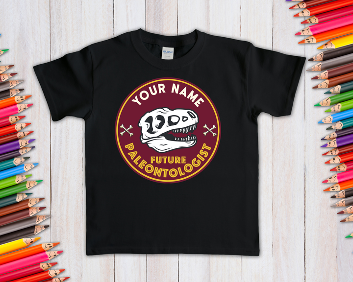 Kids Custom Future Paleontologist T-Shirt | Jurassic Studio