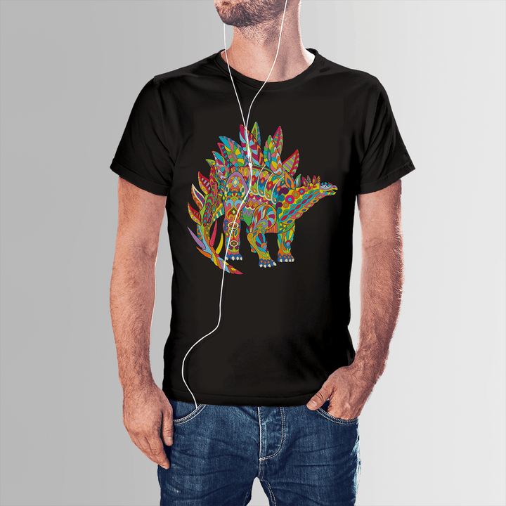 Men Stegosaurus Zentangle T-Shirt | Jurassic Studio