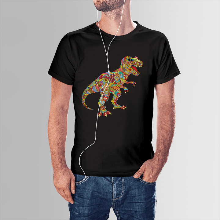 Men T-Rex Zentangle T-Shirt | Jurassic Studio