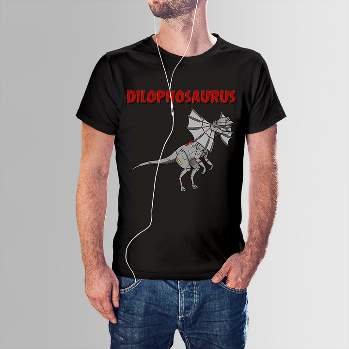 Men Robot Dilophosaurus T-Shirt | Jurassic Studio
