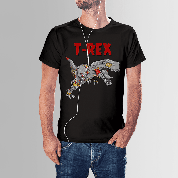 Men Robot T-Rex T-Shirt | Jurassic Studio