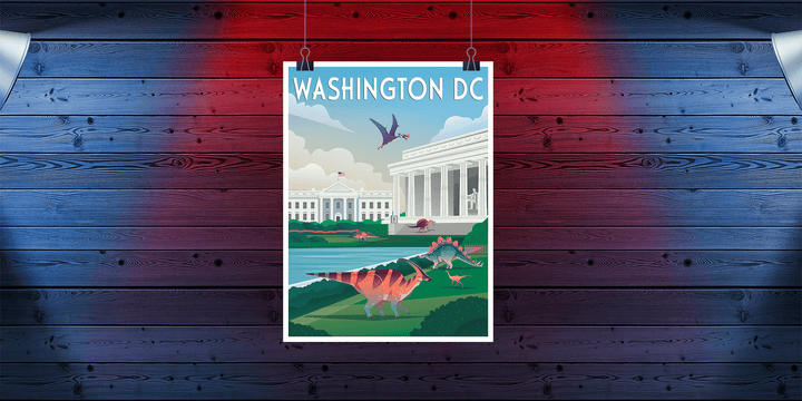 Washington DC Poster | Jurassic Studio