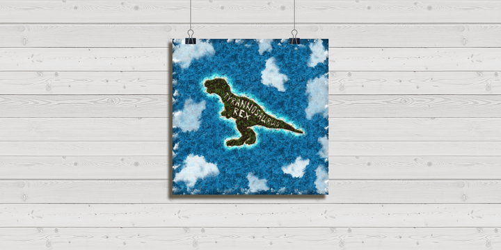 T-Rex Island Poster | Jurassic Studio
