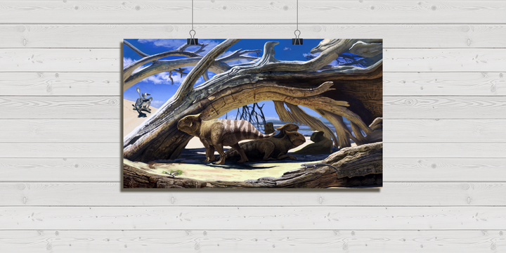Protoceratops Shelter Poster | Jurassic Studio