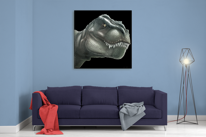 T-Rex Portrait Canvas Wrap | Jurassic Studio