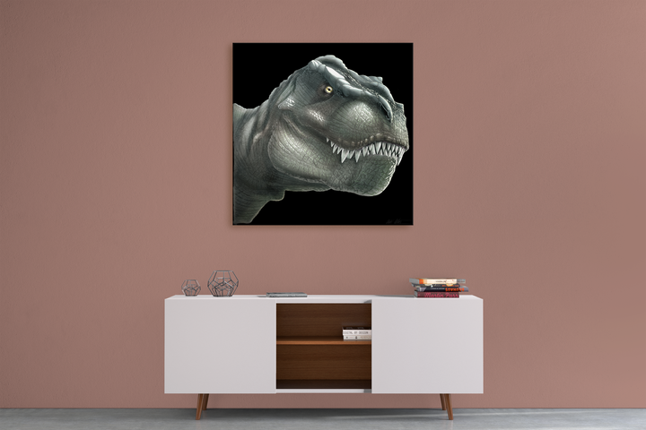 T-Rex Portrait Canvas Wrap | Jurassic Studio