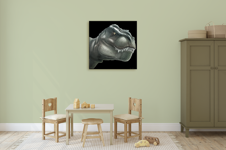 T-Rex Portrait Canvas Wrap | Jurassic Studio