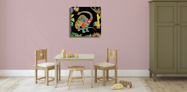 Brontosaurus Zentangle Poster | Jurassic Studio