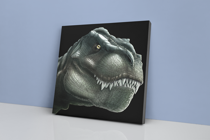 T-Rex Portrait Canvas Wrap | Jurassic Studio