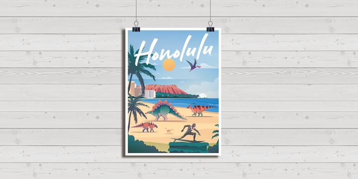 Honolulu Poster | Jurassic Studio