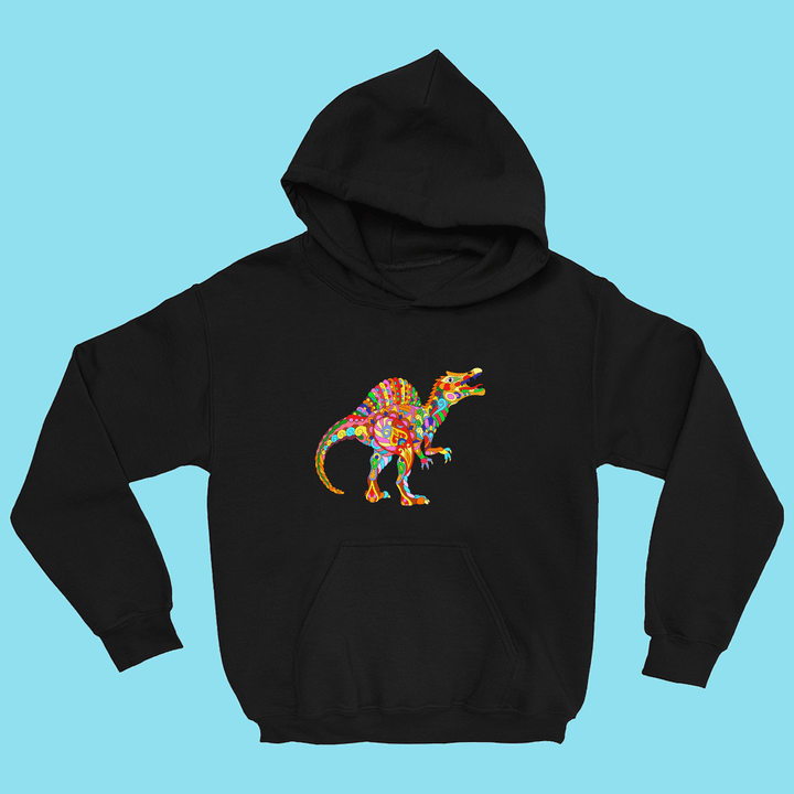 Kids Spinosaurus Zentangle Hoodie | Jurassic Studio