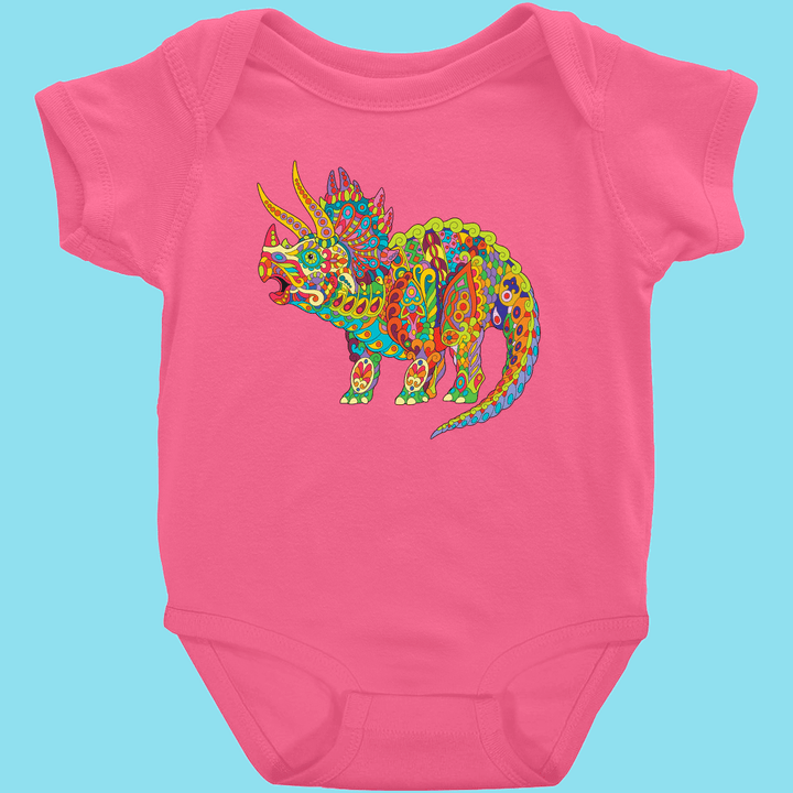 Toddler Triceratops Zentangle Onesie | Jurassic Studio
