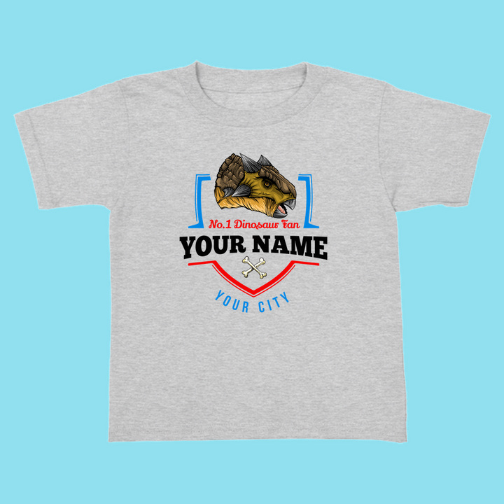 N.1 Ankylosaurus Fan Custom Toddler T-Shirt | Jurassic Studio