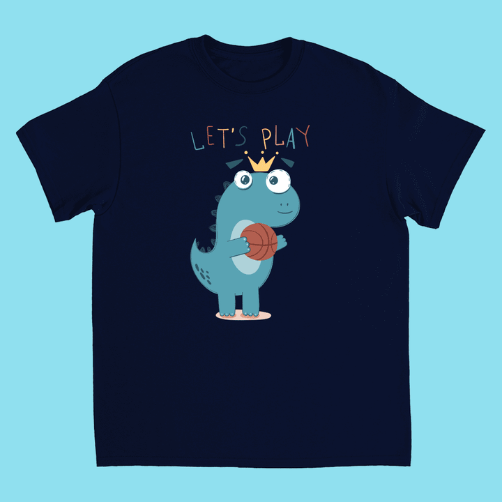 Kids Baby Dino Basketball T-Shirt | Jurassic Studio