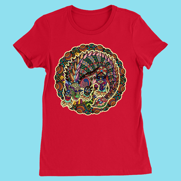 Women Ankylosaurus Mandala T-Shirt | Jurassic Studio