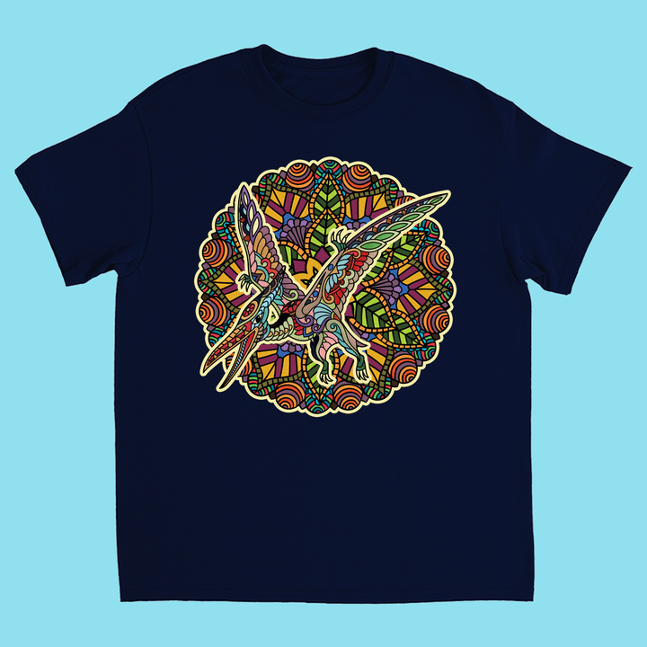 Kids Pterodactyl Mandala T-Shirt | Jurassic Studio