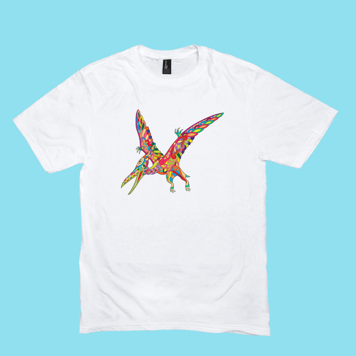 Men Pterodactyl Zentangle T-Shirt | Jurassic Studio