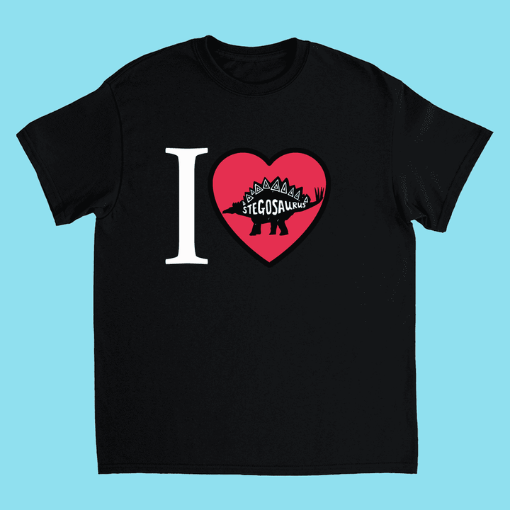 Kids I Love Stegosaurus T-Shirt | Jurassic Studio