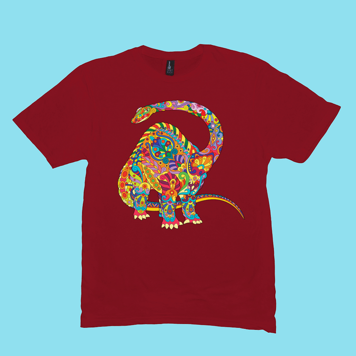 Men Brontosaurus Zentangle T-Shirt | Jurassic Studio
