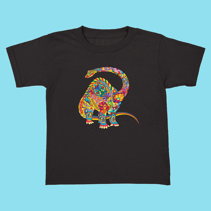 Toddler Brontosaurus Zentangle T-Shirt | Jurassic Studio