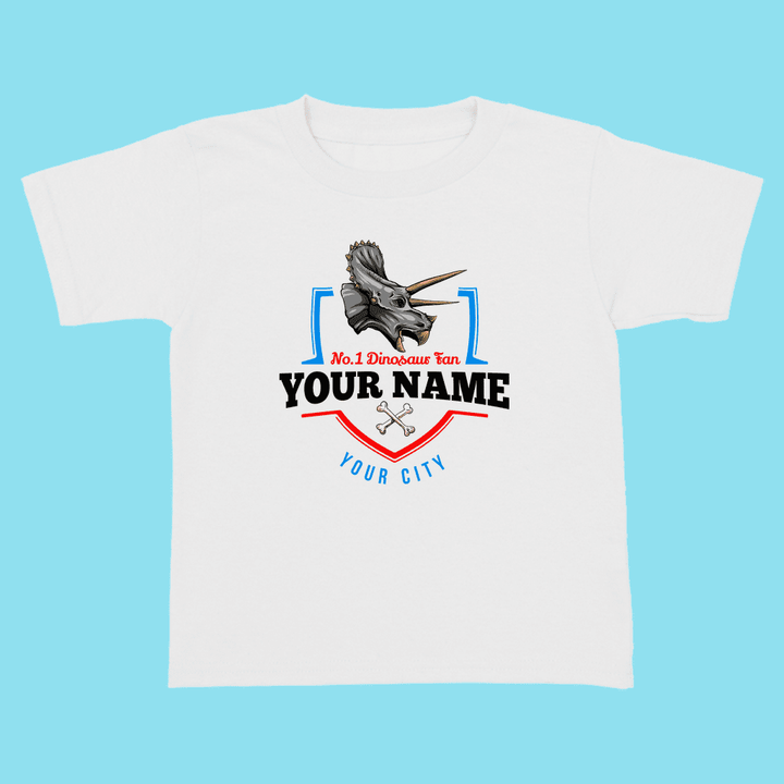 N.1 Triceratops Fan Custom Toddler T-Shirt | Jurassic Studio