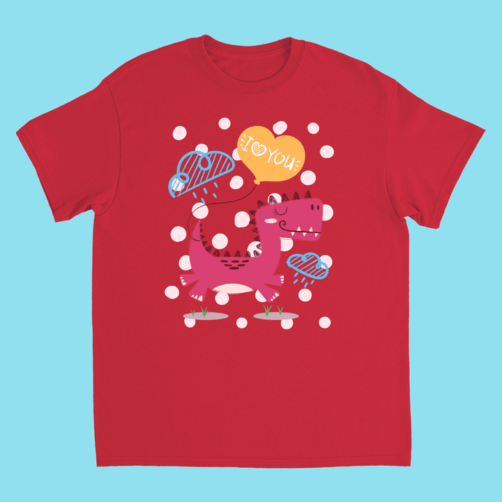 Kids Baby Dino with Balloon T-Shirt | Jurassic Studio