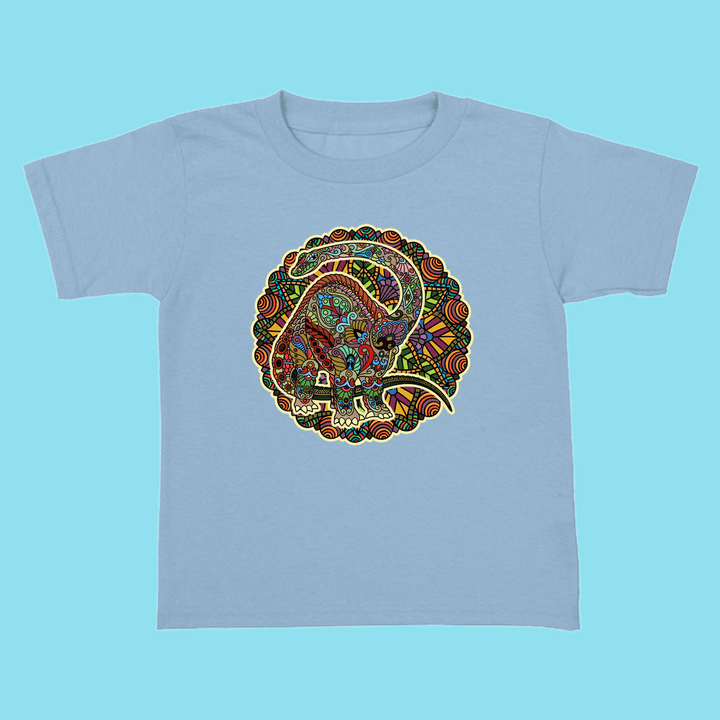 Toddler Brontosaurus Mandala T-Shirt | Jurassic Studio