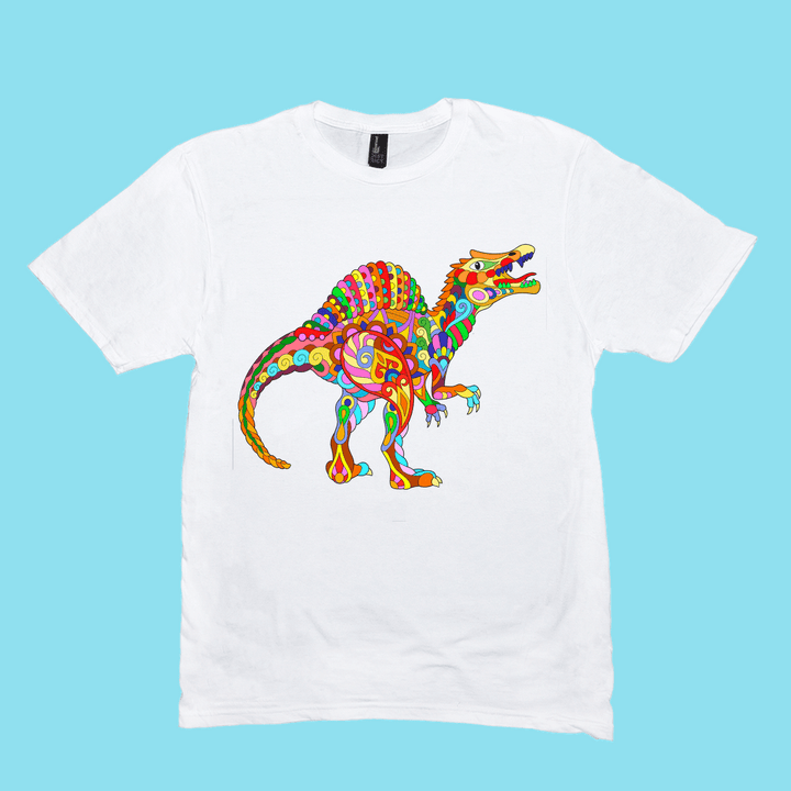 Men Spinosaurus Zentangle T-Shirt | Jurassic Studio