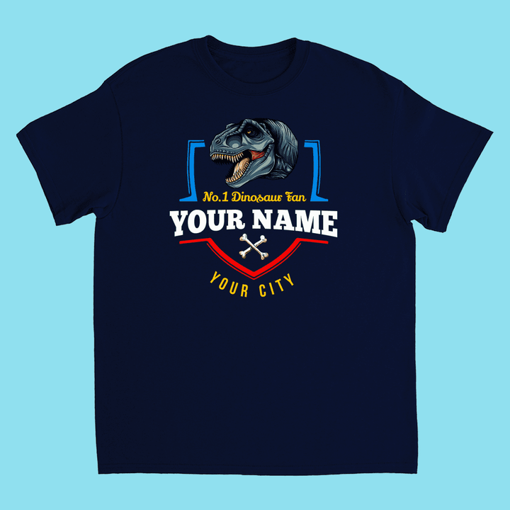 N.1 T-Rex Fan Custom Kids T-Shirt | Jurassic Studio