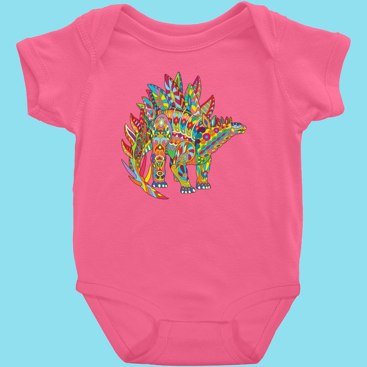 Toddler Stegosaurus Zentangle Onesie | Jurassic Studio