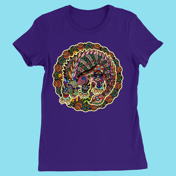Women Ankylosaurus Mandala T-Shirt | Jurassic Studio