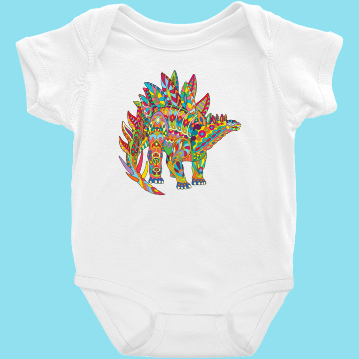 Toddler Stegosaurus Zentangle Onesie | Jurassic Studio