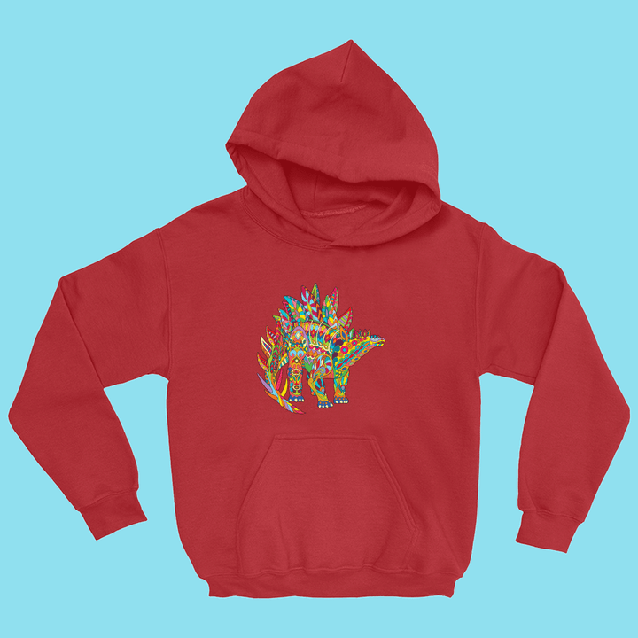 Kids Stegosaurus Zentangle Hoodie | Jurassic Studio