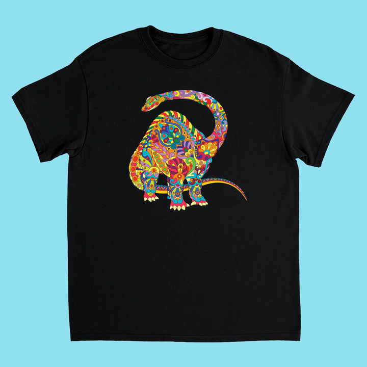Kids Brontosaurus Zentangle T-Shirt | Jurassic Studio
