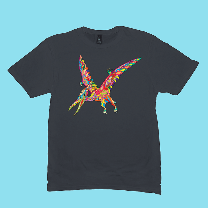 Men Pterodactyl Zentangle T-Shirt | Jurassic Studio