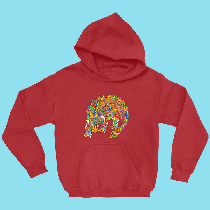 Kids Ankylosaurus Zentangle Hoodie | Jurassic Studio
