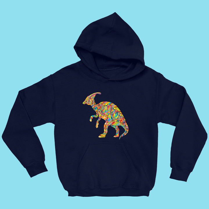 Kids Hadrosaur Zentangle Hoodie | Jurassic Studio