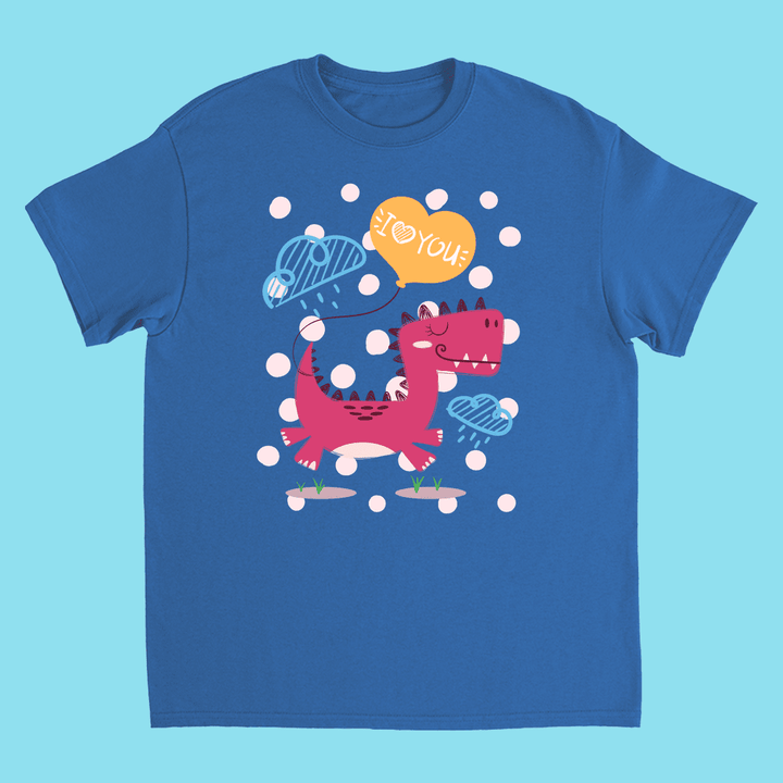 Kids Baby Dino with Balloon T-Shirt | Jurassic Studio