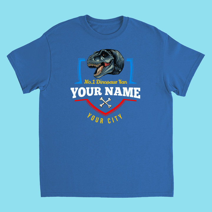 N.1 T-Rex Fan Custom Kids T-Shirt | Jurassic Studio