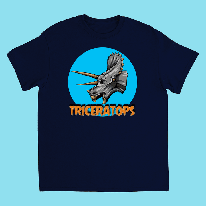 Kids Triceratops Head T-Shirt | Jurassic Studio