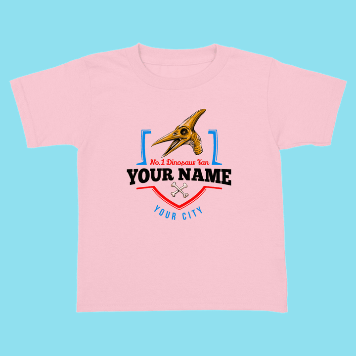 N.1 Pterodactyl Fan Custom Toddler T-Shirt | Jurassic Studio
