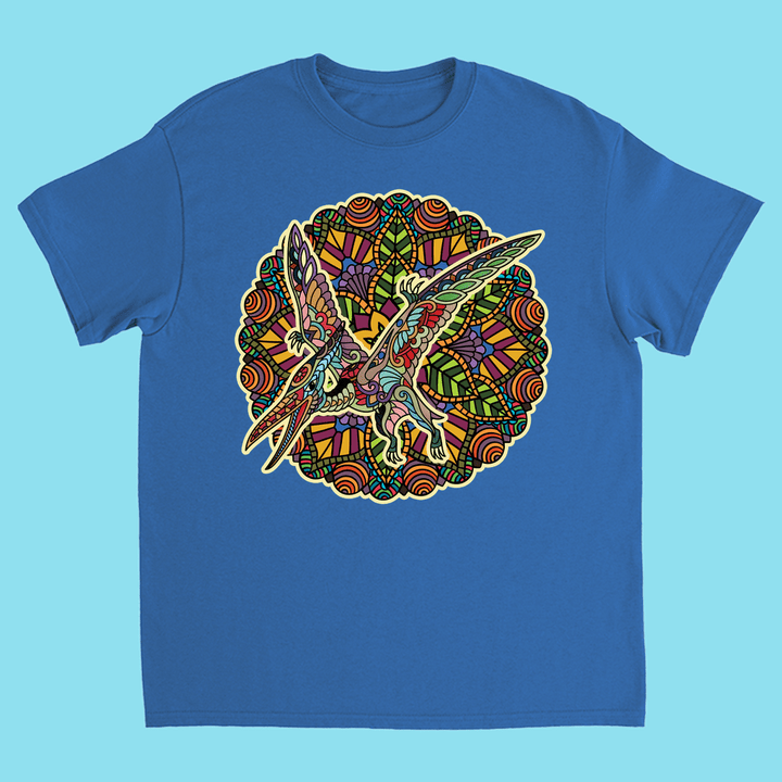 Kids Pterodactyl Mandala T-Shirt | Jurassic Studio